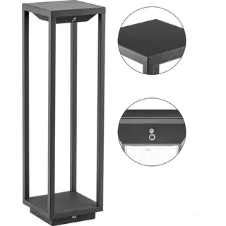 EVN Wegeleuchte Metall 50 cm Solar-LED 120 lm inkl. Bewegungsmelder grau