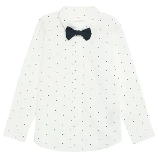 Hemd mit Minimal AOP und Abnehmbarer Fliege