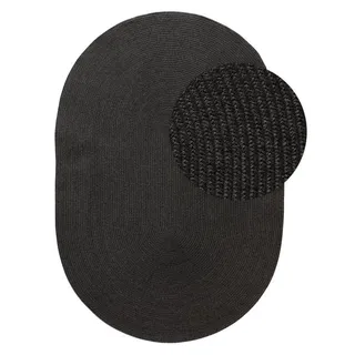 benuta nest In- & Outdoor-Teppich Nandi Schwarz 120x170 cm - Teppich für Balkon, Terrasse & Garten