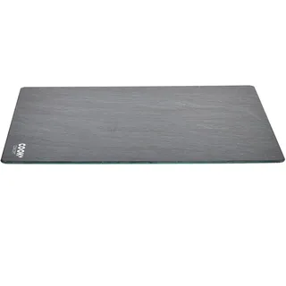 COOK CONCEPT KD3349 Schneidebrett, rechteckig, aus gehärtetem Glas, Schiefer-Effekt, Schwarz/Grau, H 0,4 x 30 x 40 cm