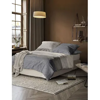 IRISETTE Koala 8430 Gestreift Beige/Grau 135 x 200 cm + 80 x 80 cm