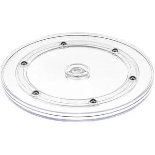 Kepfire Acryl Lazy Susan Drehteller 17,5 cm Kunststoff Lager Drehbarer Vorratsschrank Drehlager Durchsichtig für Küchen Organizer Kuchen Gewürzregal