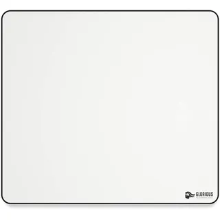 Glorious PC Gaming Race Glorious Gaming Cloth Gaming Mousepad (XL) - Gesteppte Ränder, glatte Oberfläche für Speed & Control, Rutschfeste Gummibasis, waschmaschinenfest, groß (460 x 410 x 2mm) - Weiß