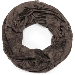 Stylebreaker "Gemusterter Loop Schal im Destroyed used Look", 1 Stk., braun,