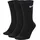 Crew-Socken 3 Paare Black/White 46-50