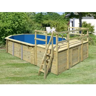 Karibu Pool Modell 4 Variante D 400 x 610 Set inkl. Filteranlage + Skimmer