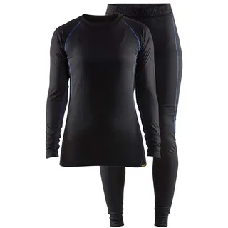 Blaklader 720217079985M Damen Unterwäsche Set, Light, Schwarz/Kornblumenblau, Größe M