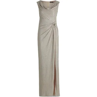 Abendkleid VERA MONT "Abendkleid im Glitzer-Look", Damen, Gr. 44, EURO, weiß (cream, silber), Obermaterial: 100% Polyester PES., Kleider Abendkleid