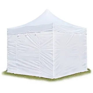 TOOLPORT Faltpavillon 3 x 3 m inkl. 4 Seitenteile Weiß
