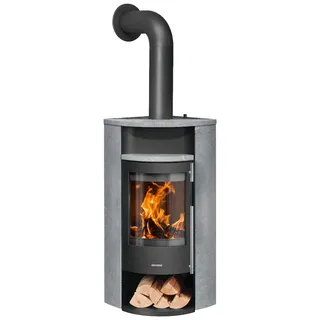 Oranier | Kaminofen | Polar Neo Eck | 6,5 kW | Stahl Schwarz, Speckstein