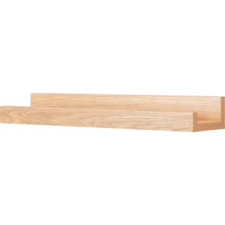 Bilderleiste Eiche Braun L40cm MDF Holz Wandregal Schmal Wanddeko Hängeregal