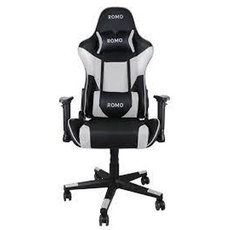 ROMO Gaming-Stuhl Julieta grau/schwarz höhenverstellbar, belastbar bis 170 kg, neigbar, 5 Rollen, Regular
