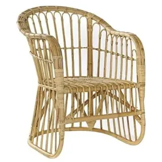 DRW Rattansessel, natürlich, Hellbraun, 62 x 72 x 83 cm