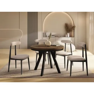 WFL GROUP Vero Neo Ø 100-200 x 77 cm braun