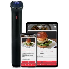 SousVideTools iVide 2.0 Sous Vide Präzisionsgarer | WiFi aktiviert mit App | 1200 Watt | Tauchthermostat | Schwarz