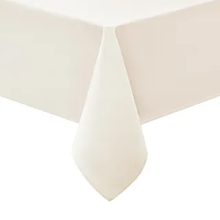 smiry Tischdecke Abwaschbar Rechteckig 140x240cm Tischtuch Polyester Wasserabweisend Lotuseffekt Tischwäsche Schmutzabweisend Abwischbare Tafeldecke für Party Küche, Beige