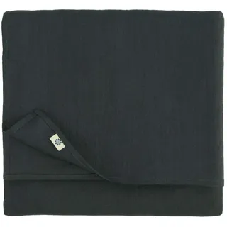 Linen & Cotton Tischdecke Tischwäsche Hygge - Schwarz, 140x220 cm | 100% Leinen, Tischwäsche Landhausstil, Rechteckig Festliche Frühling/Home, Für Küche Restaurant Cafe Hotel Party Sommer