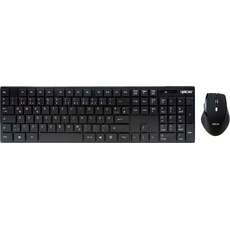 Hyrican Wireless-Tastatur »Wireless/kabellose Tastatur und Maus«, (Ziffernblock), schwarz