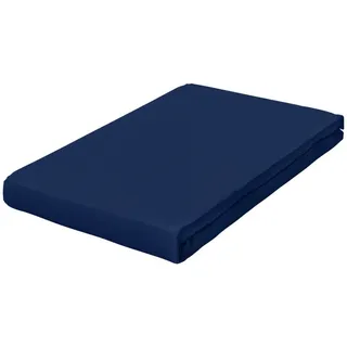 Pure Topper Baumwolle 140 x 200 - 160 x 220 cm blue deep