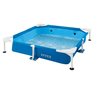 INTEX 48402GN - Hundepool Set (152x152x30,5cm) inkl. Filterpumpe Haustierpool