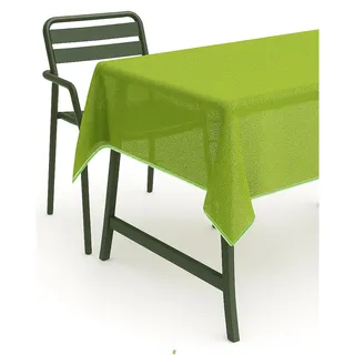 texpot Tischdecke 160 x 220 cm oval grün Gartendecke mit Saum abwaschbar Gartentischdecke Balkon Terrasse wetterfest