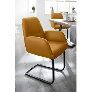 W.Schillig Freischwinger Leder gelb