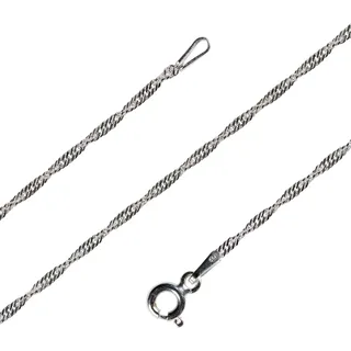 Avesano Singapurkette Damen 925 Silber 1,4 mm – Halskette ohne Anhänger, Made in Italy – Feine Silberkette 60 cm – Geschenkidee Frauen 101082-045