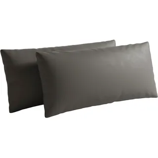 sit&more Sofakissen "Vanity Leder, 3er Set, B: 60 cm", mocca