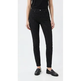 MAC Skinny-fit-Jeans "DREAM SKINNY chain glitter" mit Glitzersteine Muster, schwarz, schwarz