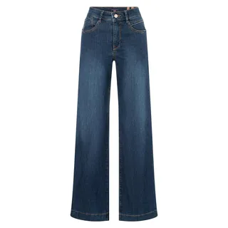 - MAC JEANS - RICH PALAZZO, Light weight denim - Wide Fit - 5233-90-0391L-D866 - blau Größe 44/30 - Blau