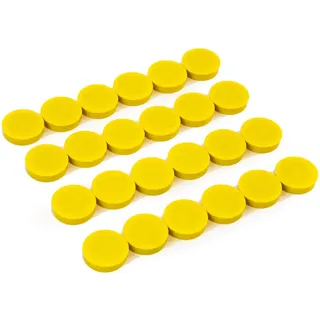 Runde Kühlschrankmagnete, Knopfform, kleine Bunte magnetische Scheiben für Küche, Schrank oder Klassenzimmer, perfektes Whiteboard-Zubehör für Lehrer – 24 Bullseye-Büro