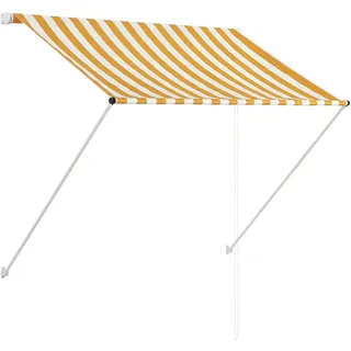 vidaXL Einziehbare Markise 100×150 cm Gelb und Weiß - Gelb
