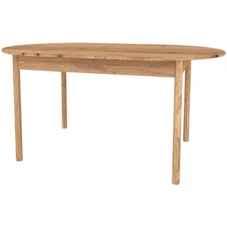 byoak Tisch Oval INA Wildeiche , Beige , Holz , Kerneiche , 80x77x200 cm , Esszimmer, Esstische