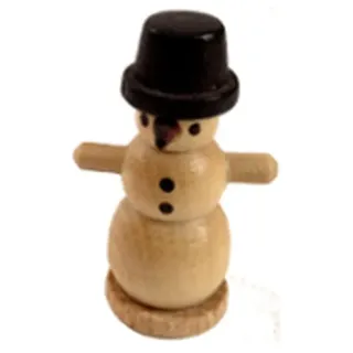 Schneemann 3cm Figur Tischdeko Erzgebirge NEU Seiffen Weihnachten Schnee Holz