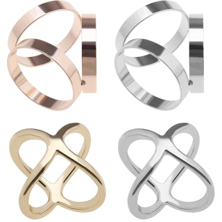 4 Stücke Schnallen Schal Klipps Metallischer Schalring Klipp Gold Silbern Dekorative Accessoires der Kleidung Broschen für Seidenschals Schals Kleidung von Damen
