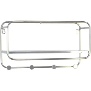 Wandregal, silber (silberfarben), B:45cm H:25cm T:15cm, Metall, HOFMANN LIVING AND MORE, Regale, Wandregal