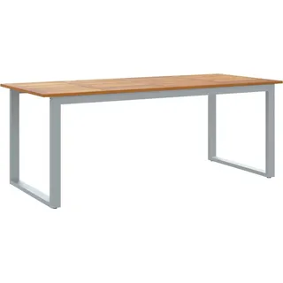 vidaXL Garten-Eßtisch Grau 200 x 90 x 75 cm - Grau