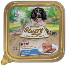 Stuzzy Mister, Nassfutter für Erwachsene Hunde, Ochse, Pastete und Fleisch in Stücken, insgesamt 3,3 kg (22 Becher x 150 g)