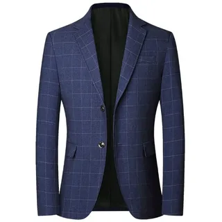Herren Anzugjacke,Herrenjacke Blazer Formal Casual Slim Fit Karoanzug Herbst Winter 2-Knopf-Anzüge Blazer Jacken Herrenmantel Für Hochzeit Dating Büros Business Blazer