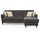 Cavadore Schlafsofa Palera Federkern-Ecksofa mit Schlaffunktion und Bettkasten 244 x 89 x 163 Mikrofaser-Bezug Grau