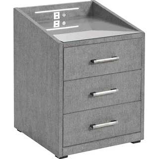ed exciting design Nachtschrank Moon 47 x 46 x 61 cm Grau