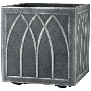 Stewart 5121031 Versailles Pflanzgefäß, quadratisch, 32 cm, Zinn