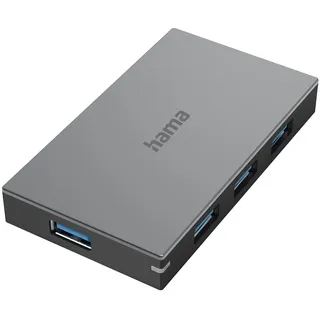 Hama USB 3.0 Hub 4 Ports Dockingstation - Grau