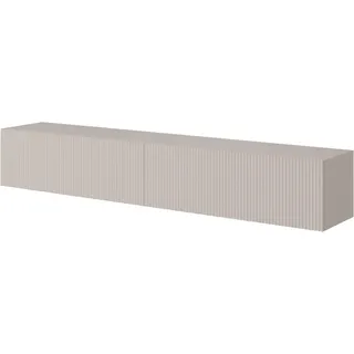 Selsey - TV-Möbel 175 cm graubeige mit gefräster Front