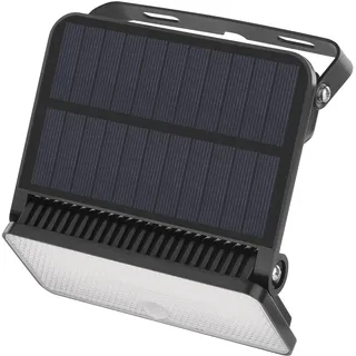 EMOS LED Solarlampe Solo mit Bewegungsmelder, für Haus/Garten, Sensor-Reichweite 6m/120°, 3 Lichtmodi, 1000lm, Neutralweiß, schwarz,