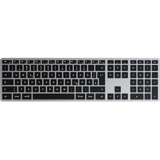Bild Slim X3 Bluetooth Backlit Keyboard, schwarz/grau, USB/Bluetooth, DE (ST-BTSX3M-DE)