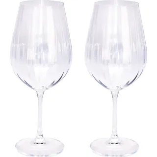 Home Styling Collection Rotweingläser 2er-Set , Transparent , Glas , Gläser, Weingläser