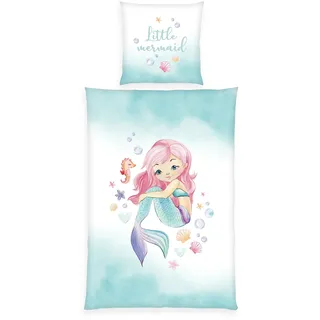 Herding Young Collection 4451250050 - YC Little mermaid Bettwäsche, 80x80 cm + 135x200 cm, 100% Baumwolle