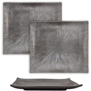 Intirilife Sushi Teller (2-tlg.) , Keramik , 2-teilig , 23.4x3.8x26 cm , Geschirr, Geschirrsets