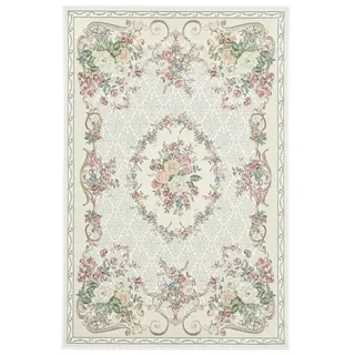 THEKO Flomi Floral Webteppich 120 x 180 cm Beige